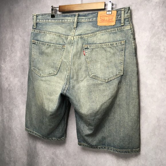 Levis 569 Mens Denim Shorts size 36 Relaxed Straight Fit Blue Jean 100% Cotton - Picture 5 of 11